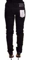 Black Low Waist Skinny Denim Cotton Trouser 2