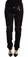 Black Low Waist Skinny Denim Cotton Trouser 3