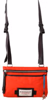 Red Polyamide Downtown Flat Crossbody Bag 1