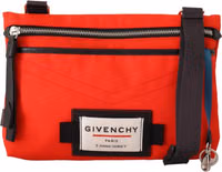 Red Polyamide Downtown Flat Crossbody Bag 2
