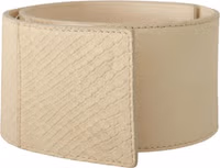 White Waxed Cotton Wide Fashion Belt 3
