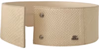 White Waxed Cotton Wide Fashion Belt 4