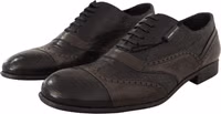 Brown Lizard Skin Leather Oxford Dress Shoes 1
