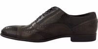 Brown Lizard Skin Leather Oxford Dress Shoes 3