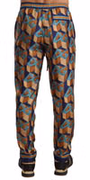 Multicolor Patterned Joggers Silk Pants 2