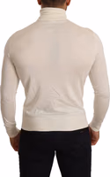 Cream Cashmere Turtleneck Pullover Sweater 2