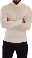Cream Cashmere Turtleneck Pullover Sweater 4