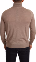 Brown Cashmere Turtleneck Pullover Sweater 2