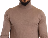 Brown Cashmere Turtleneck Pullover Sweater 3