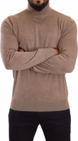 Brown Cashmere Turtleneck Pullover Sweater 4