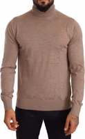 Brown Cashmere Turtleneck Pullover Sweater 5