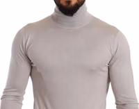 Gray Cashmere Turtleneck Pullover Sweater 3