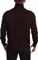 Brown Cashmere Turtleneck Pullover Sweater 2