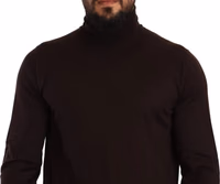 Brown Cashmere Turtleneck Pullover Sweater 3