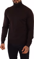Brown Cashmere Turtleneck Pullover Sweater 4