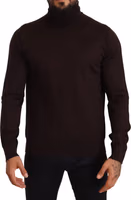 Brown Cashmere Turtleneck Pullover Sweater 5