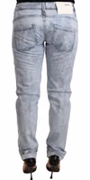 Light Blue Washed Cotton Folded Hem Denim Trouser 3