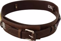 Brown Leather Silver Buckle Belt 2