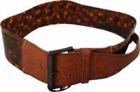 Dark Brown Leather Buckle Waist Belt 2