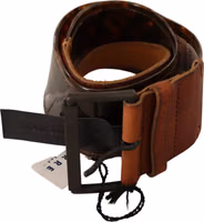 Dark Brown Leather Buckle Waist Belt 3