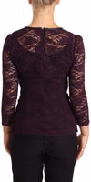 Purple Lace Long Sleeve Top Blouse 2