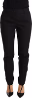 Black Tapered Women Trouser Virgin Wool Pants 3