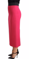 Pink High Waist Stretch Pencil Straight Skirt 1
