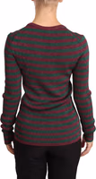 Multicolor Striped Crew Neck Pullover Sweater 2