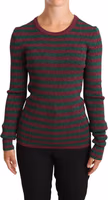 Multicolor Striped Crew Neck Pullover Sweater 4