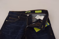 Dark Blue Cotton Low Waist Skinny Denim Jeans 3