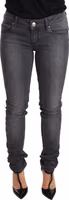 Gray Washed Cotton Slim Fit Low Waist Women Denim Trouser Jeans 1