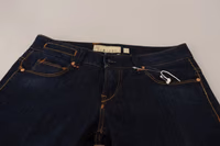 Blue Washed Cotton Low Waist Skinny Denim Women Trouser Jeans 2