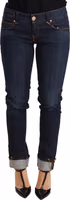 Blue Washed Cotton Low Waist Skinny Denim Women Trouser Jeans 4
