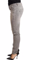 Light Gray Washed Cotton Slim Fit Denim Women Trouser Jeans 1