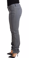 Gray Low Waist Skinny Slim Trouser Cotton Jeans 1