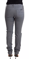 Gray Low Waist Skinny Slim Trouser Cotton Jeans 2