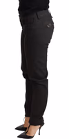 Black Low Waist Skinny Slim Trouser Cotton Jeans 1