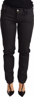 Black Low Waist Skinny Slim Trouser Cotton Jeans 3