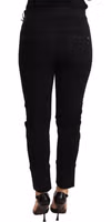 Black Low Waist Skinny Slim Trouser Cotton  Jeans 2