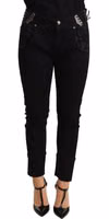 Black Low Waist Skinny Slim Trouser Cotton  Jeans 3