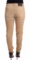 Brown Low Waist Skinny Denim Trouser Cotton Jeans 2