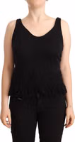 Black Cotton Sleevelesss Tank Casual Top 4