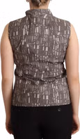 Brown Black Vest Leather Sleeveless Top Blouse 2