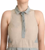 Multicolor Collared Sleeveless Sheath Dress 3
