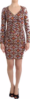 Multicolor Longsleeved Viscose Shift Dress 1
