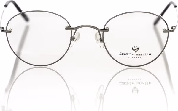 Gray Metallic Men's Eyeglass Frame