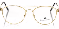 Gold Metallic Men's Frame Aviator Eyeglasses 1