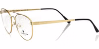 Gold Metallic Men's Frame Aviator Eyeglasses 2