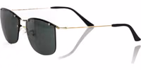 Black Metallic Fibre Men Sunglasses 2