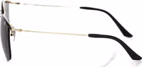 Black Metallic Fibre Men Sunglasses 3